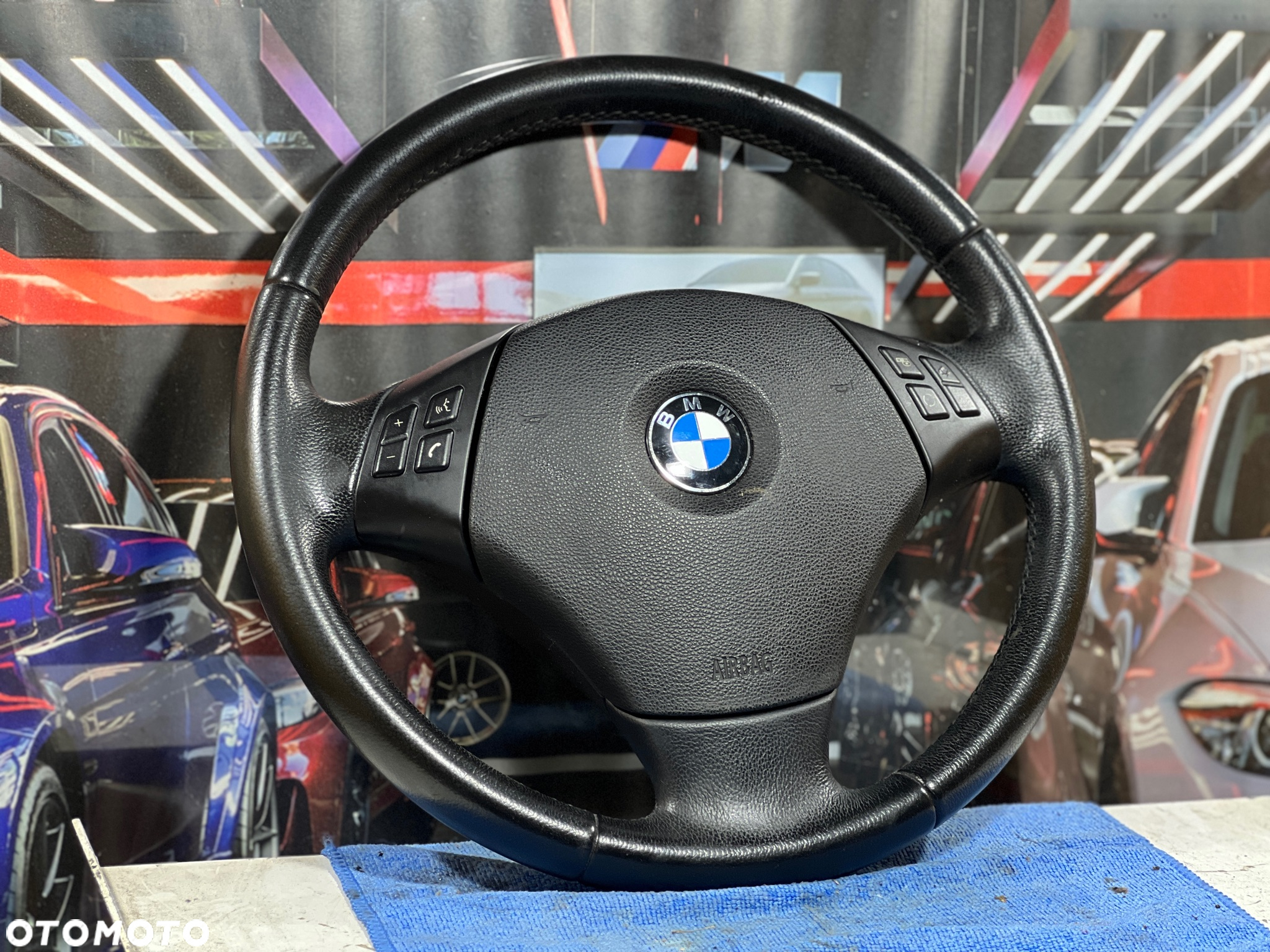 BMW E90 E91 E92 E93 LCI LIFT   KIEROWNICA MULTIFUNKCYJNA PODUSZKA - 6