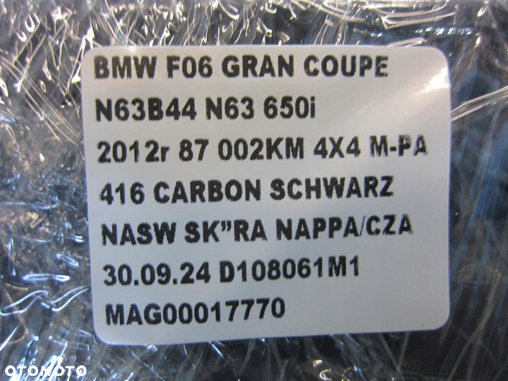 BMW 6 F06 GRAN COUPE LISTWA MOCUJĄCA PRÓG LEWA STRONA 7276347 51777276347 - 13