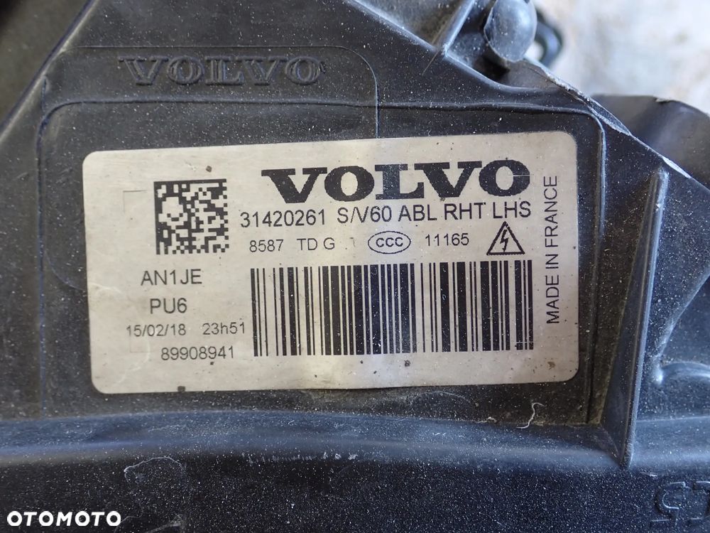 VOLVO S60/V60 II LIFT LAMPA PRZEDNIA LEWA - 3
