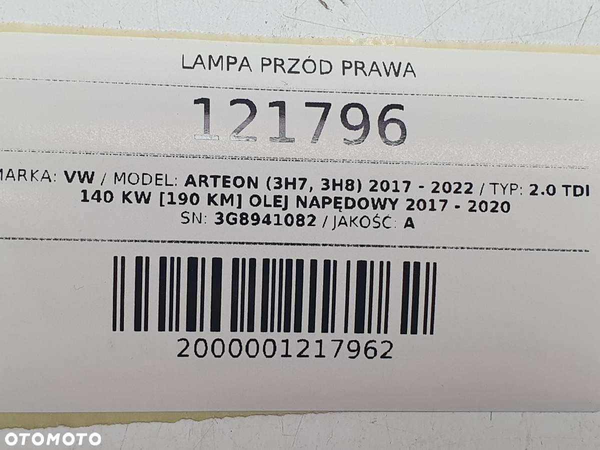 LAMPA PRZÓD PRZEDNIA PRAWA FULL LED VW ARTEON EU 3G8941082 - 15