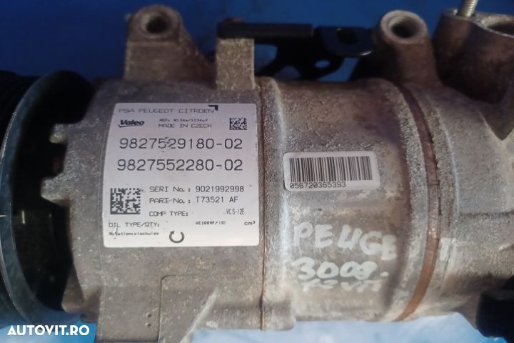 Compresor AC 9827529180  9827552280 Peugeot 3008 2 [2016 - 2020] - 2