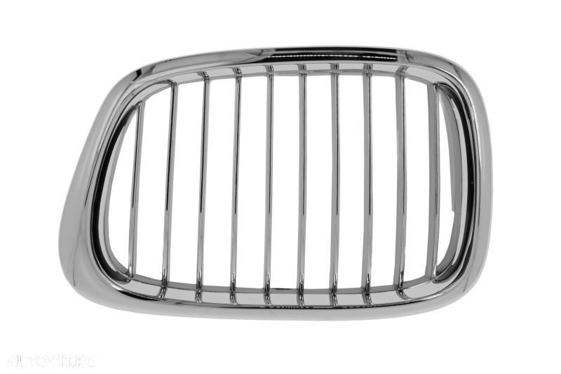 Grila radiator Bmw Seria 5 E39, 2000-06.2004, stanga/dreapta, crom/negru, 51137005837, 201605-1 - 1