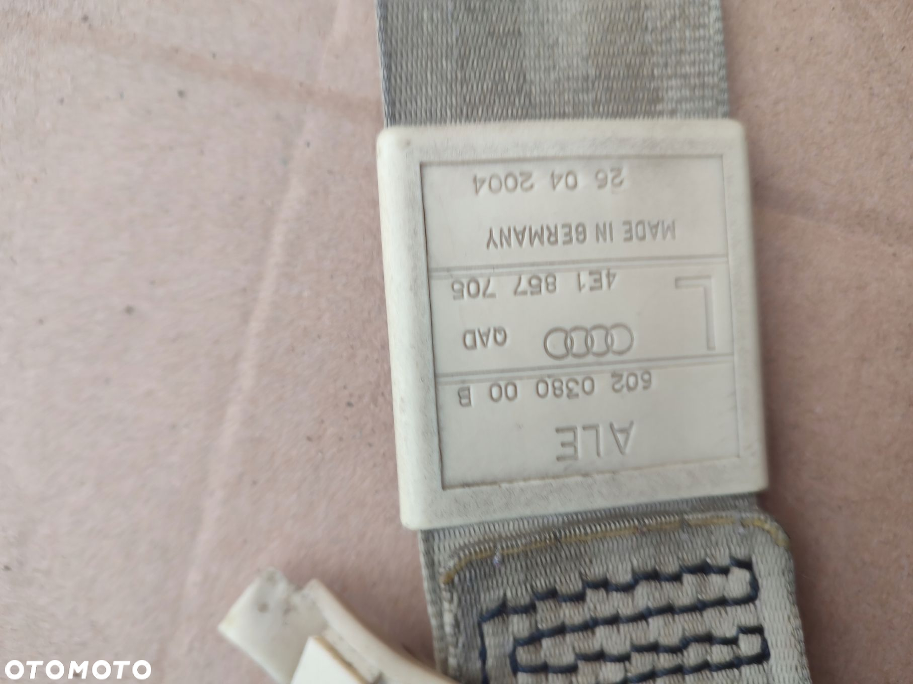 Pas bezpieczeństwa lewy przód kierowcy AUDI A8 D3 EUROPA 4E1857705 - 7