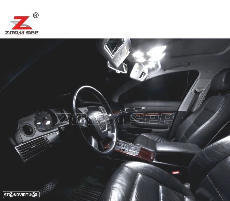 KIT COMPLETO DE 20 LÂMPADAS LED INTERIOR PARA AUDI A6 S6 RS6 C6 AVANT 2005-2011 - 4