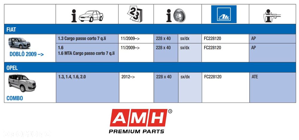 Oryginalna Tarcza kotwiczna tył  (P + L) do Fiat Opel FC228120 AMH28120 - 5
