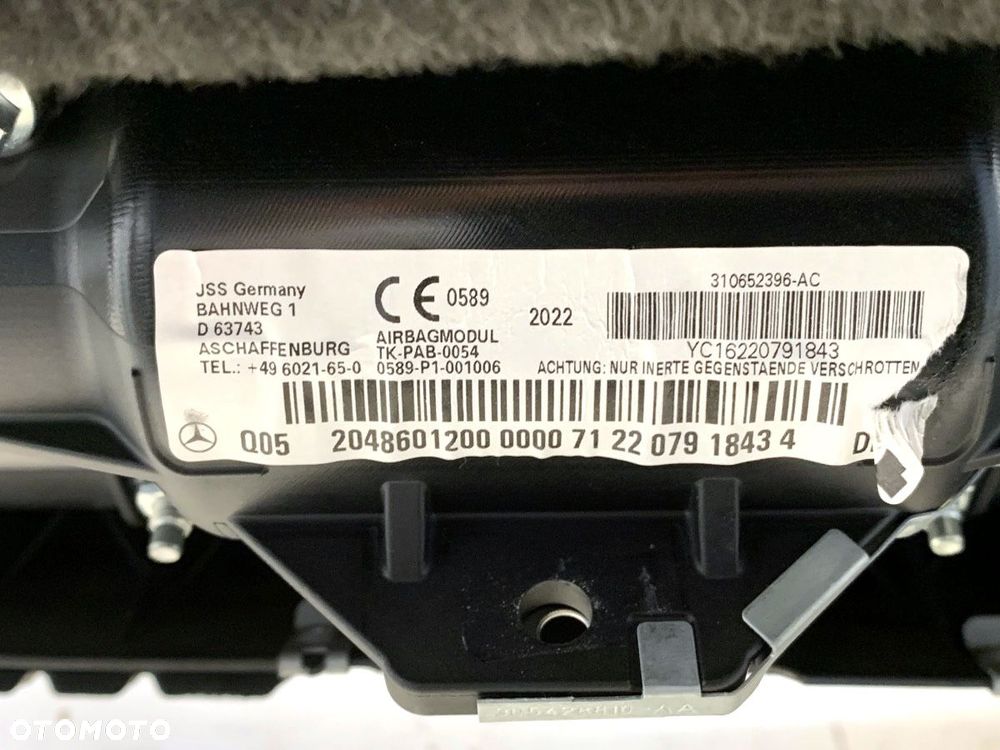 KOKPIT PODUSZKI PASY KOMPLET  MERCEDES-BENZ KLASA C T-Model (S204) 2007 - 2014 C 220 CDI (204.208) - 5