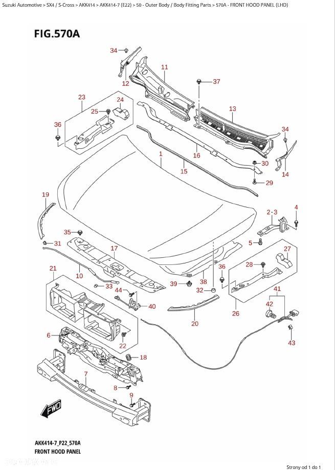 SUZUKI SX4 S-CROSS 2024- - PRZEDŁUŻENIE NADKOLA LEWE - 1