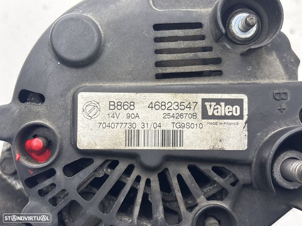 Alternador FIAT IDEA (350_) 1.3 D Multijet REF. 46823547 MOTOR 188A9.000 - 6