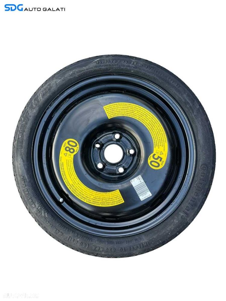 Roata Janta Rezerva Slim T 125 70 18 R18 Seat Altea 2011 - 2015 Cod 1K0601027AP [B4210]