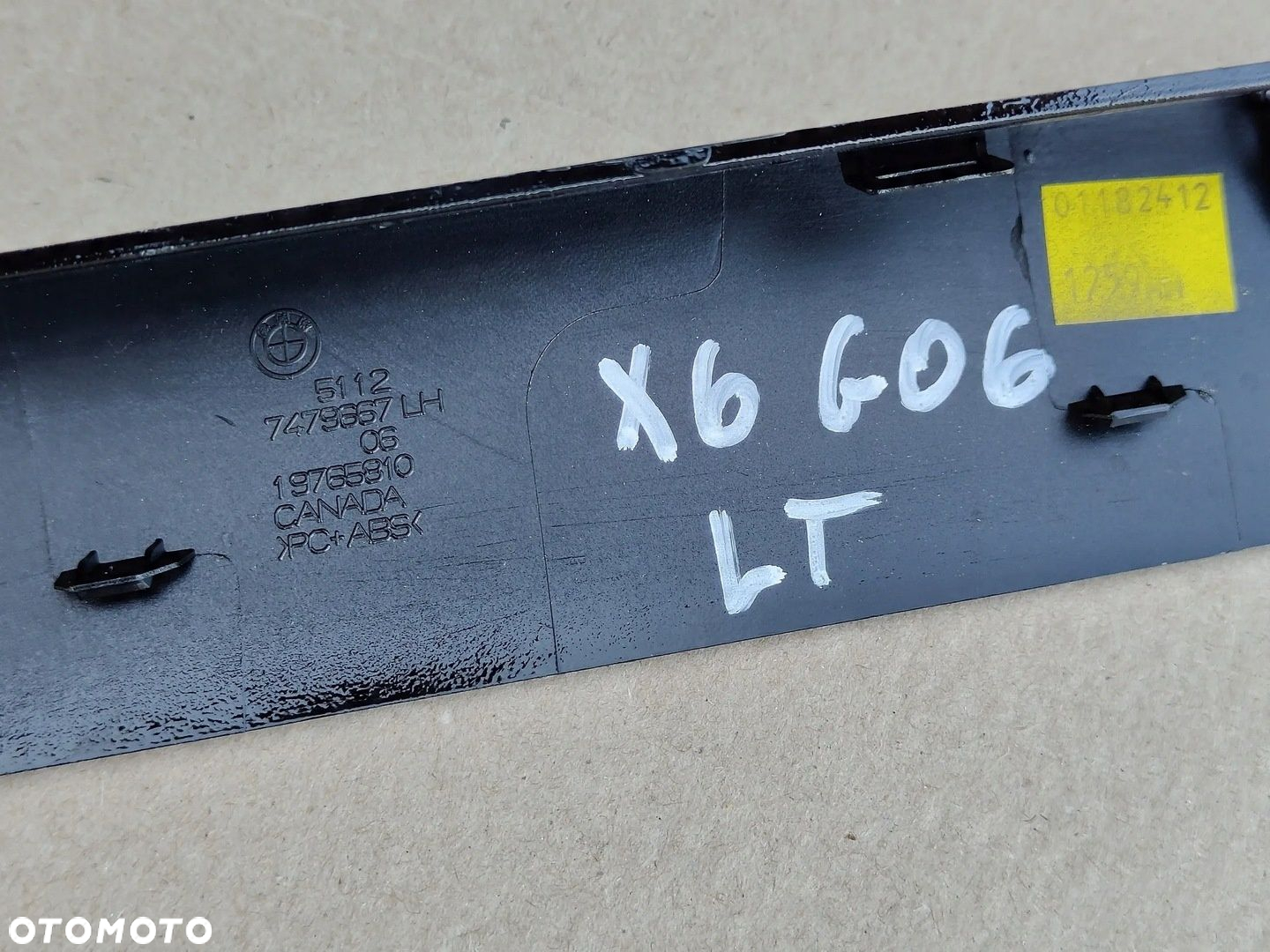 BMW X6 G06 LISTWA BŁOTNIKA LEWEGO TYLNEGO LEWY TYŁ 7479667 CZARNA - 6