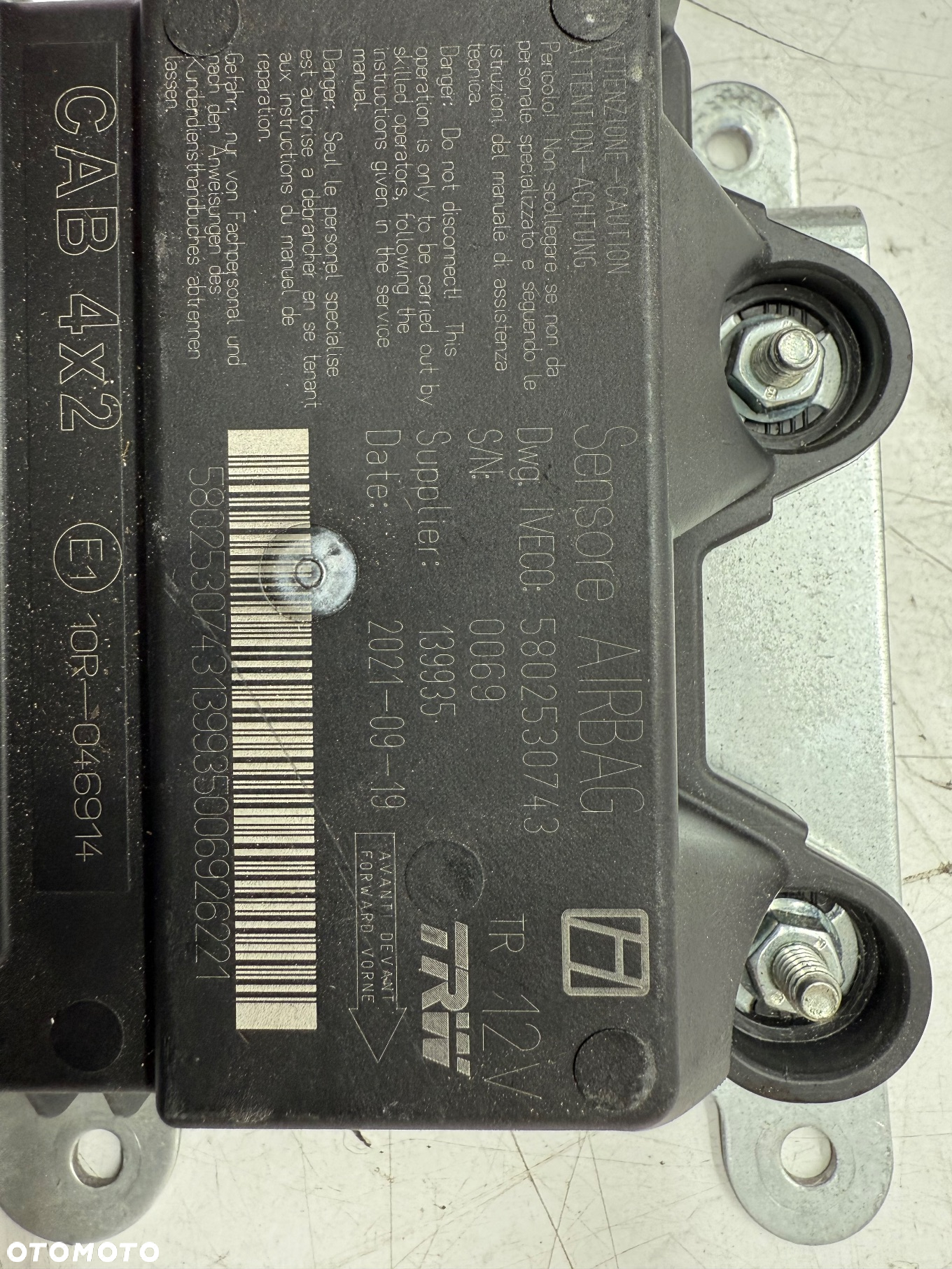 Moduł sensor airbag poduszki powietrznej Iveco Daily 5802530743 - 2