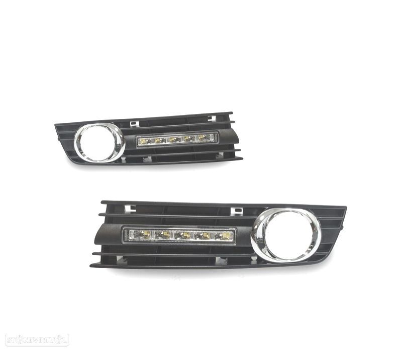 GRELHAS LUZ DIURNA LED AUDI A4 B6 00-04 PRETO - 1