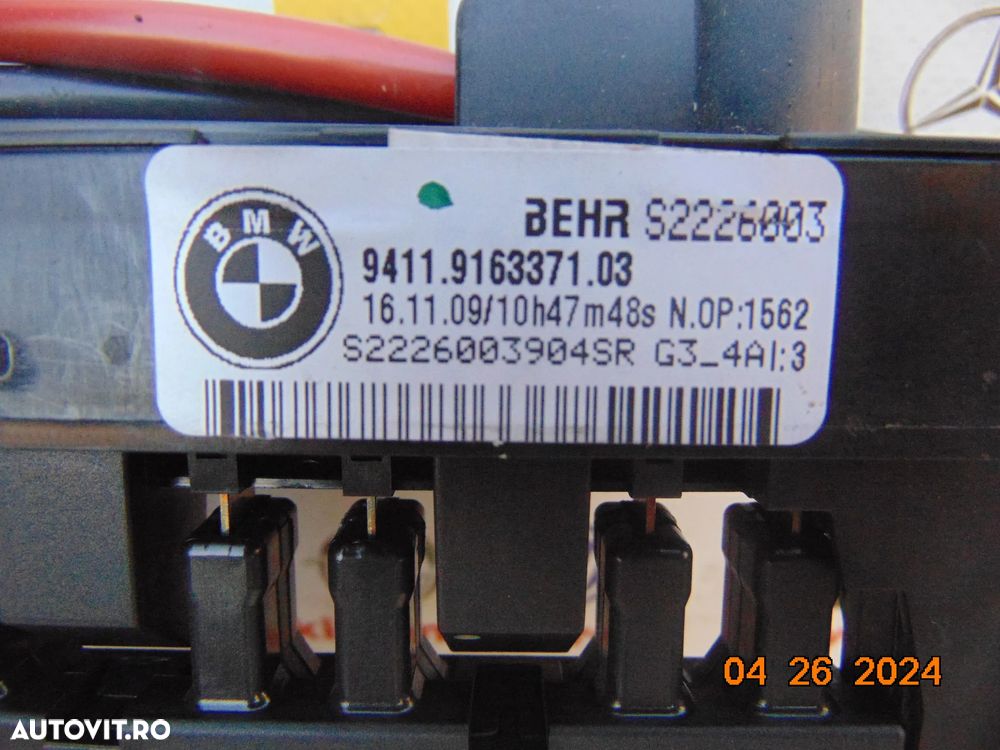 Rezistenta electrica bord BMW F07 seria 5 gt f10 f11 cod 9163371 - 2