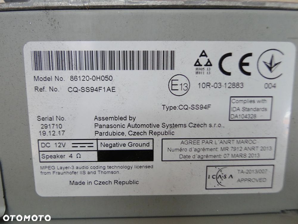 PEUGEOT 108 CITROEN C1 TOYOTA AYGO II 2 RADIO RADIOODTWARZACZ CD EUROPA - 5