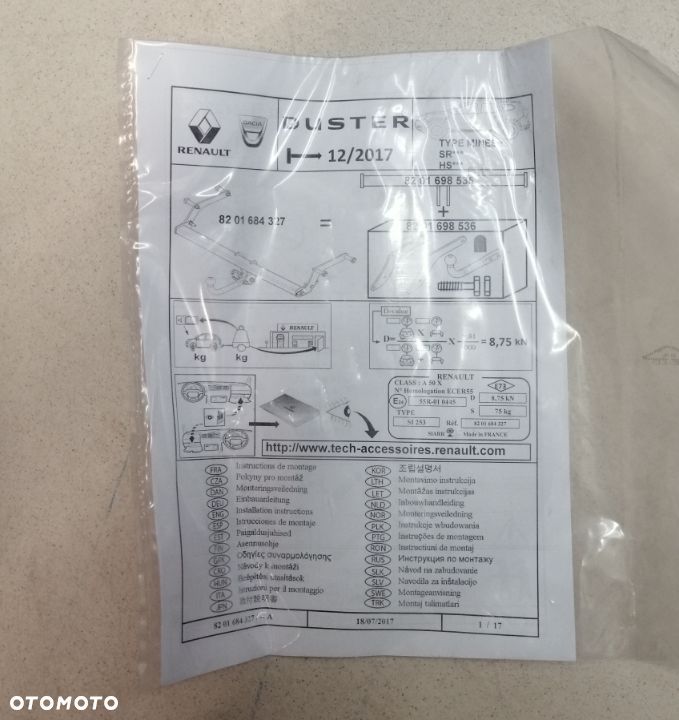 HAK HOLOWNICZY  DACIA DUSTER II 2 - 5