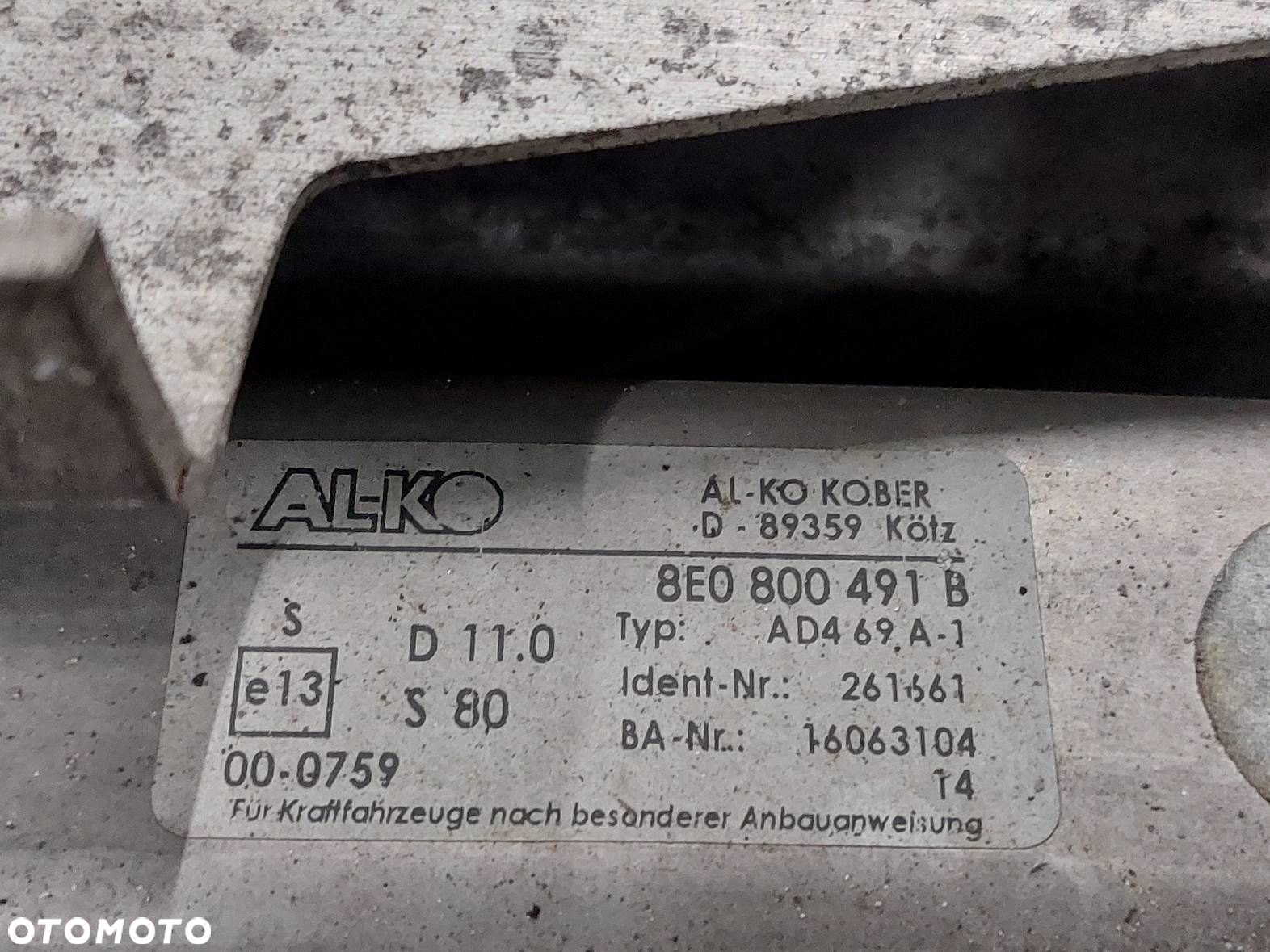 HAK HOLOWNICZY TABLICZKA WIĄZKA AUDI A4 B7 KOMBI 8E0800491B 8E0800491B - 4