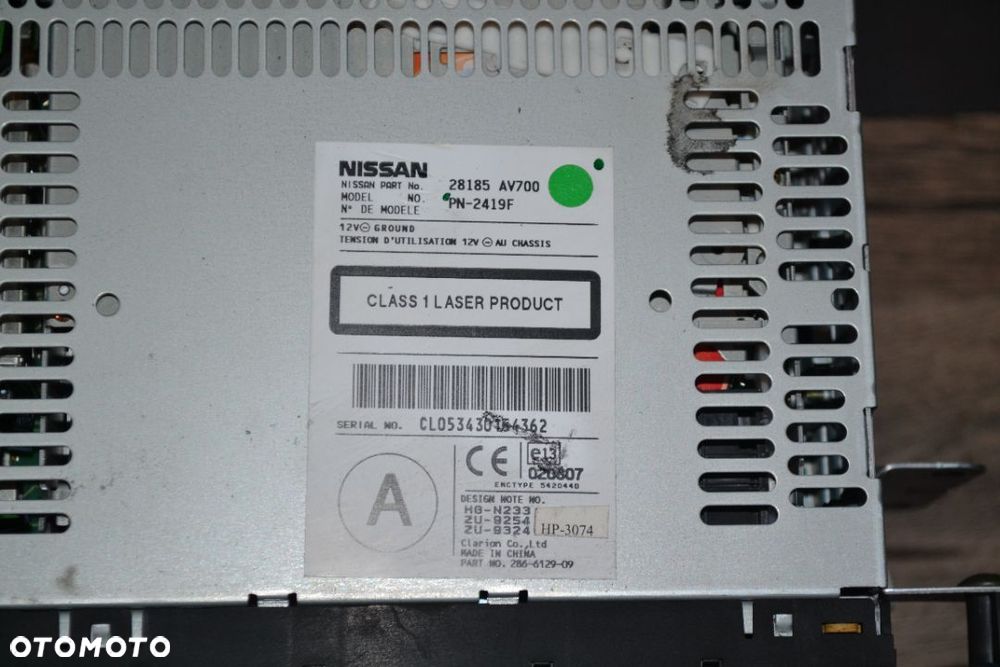 NISSAN PRIMERA P12 CZYTNIK NAWIGACJI GPS 28185 AV700 - 3