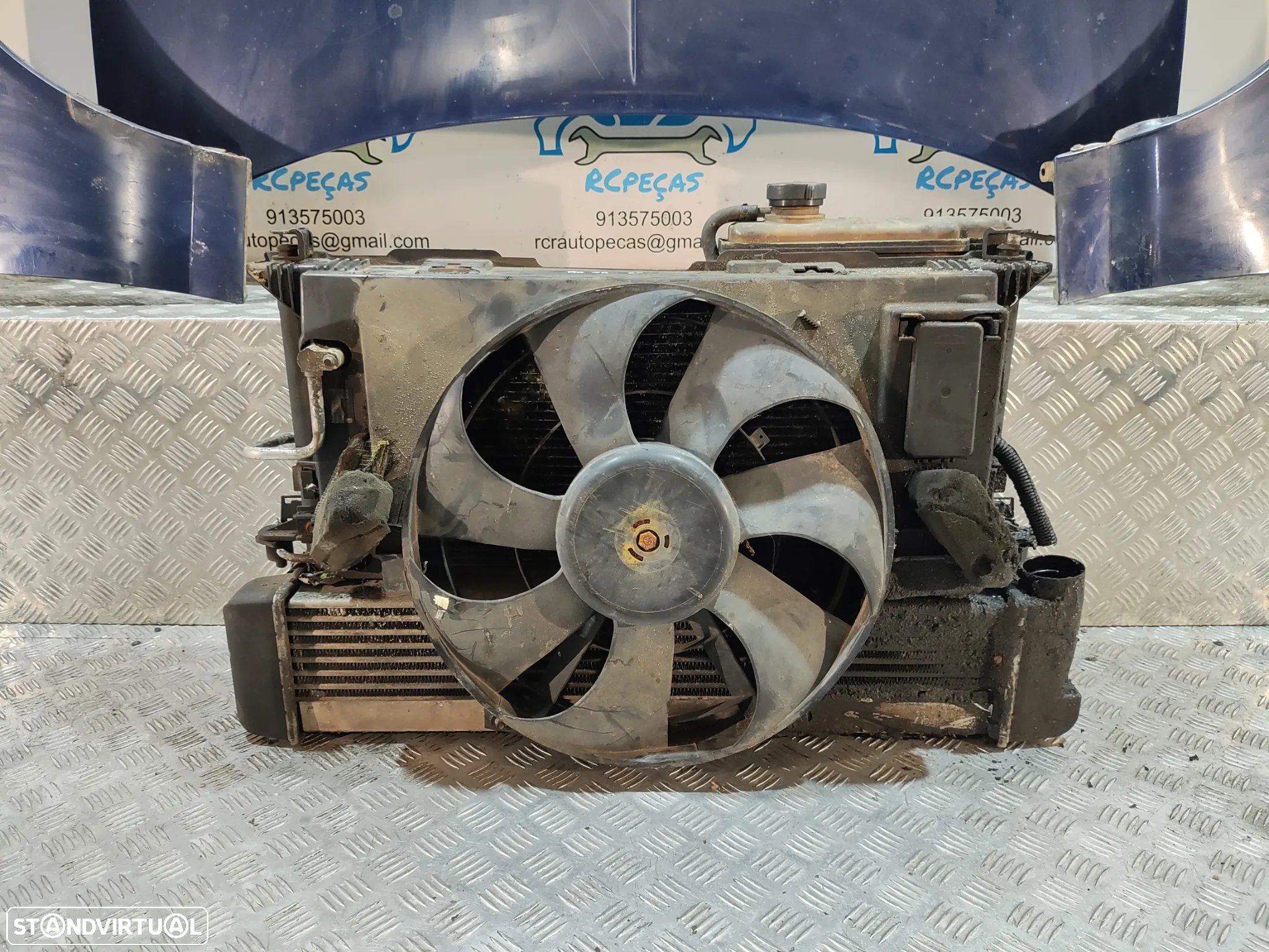 FRENTE COMPLETA ROVER 75 RJ CAPOT PARACHOQUES GUARDA-LAMAS OTICAS RADIADOR VENTILADOR FRENTE FIBRA REFORÇO - 19