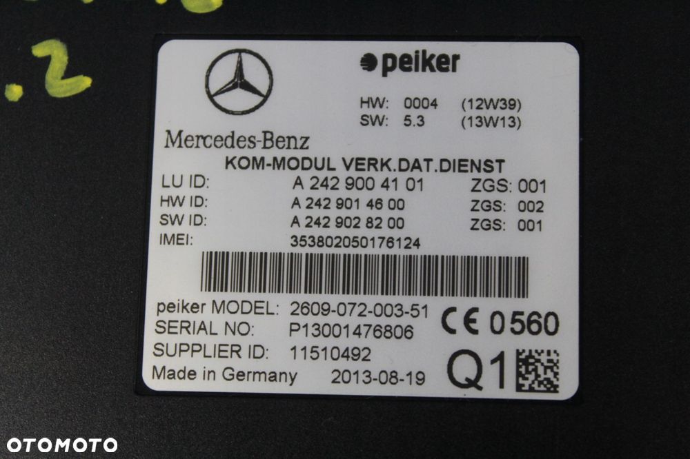 W212 W204 W207 MODUŁ STEROWNIK TELEMATIC - 2