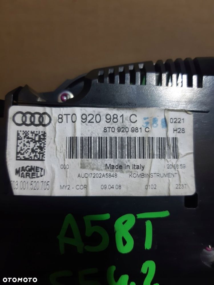 AUDI S5 A5 8T 4.2 FSI LICZNIK ZEGARY UK 8T0920981C - 2