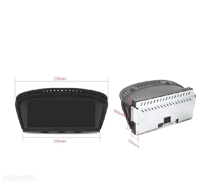 AUTO RÁDIO GPS ANDROID 12 PARA BMW SERIE 3 E90 E91 E92 E93 SERIE 5 E60 E61 E63 E64 05-08 CCC - 3