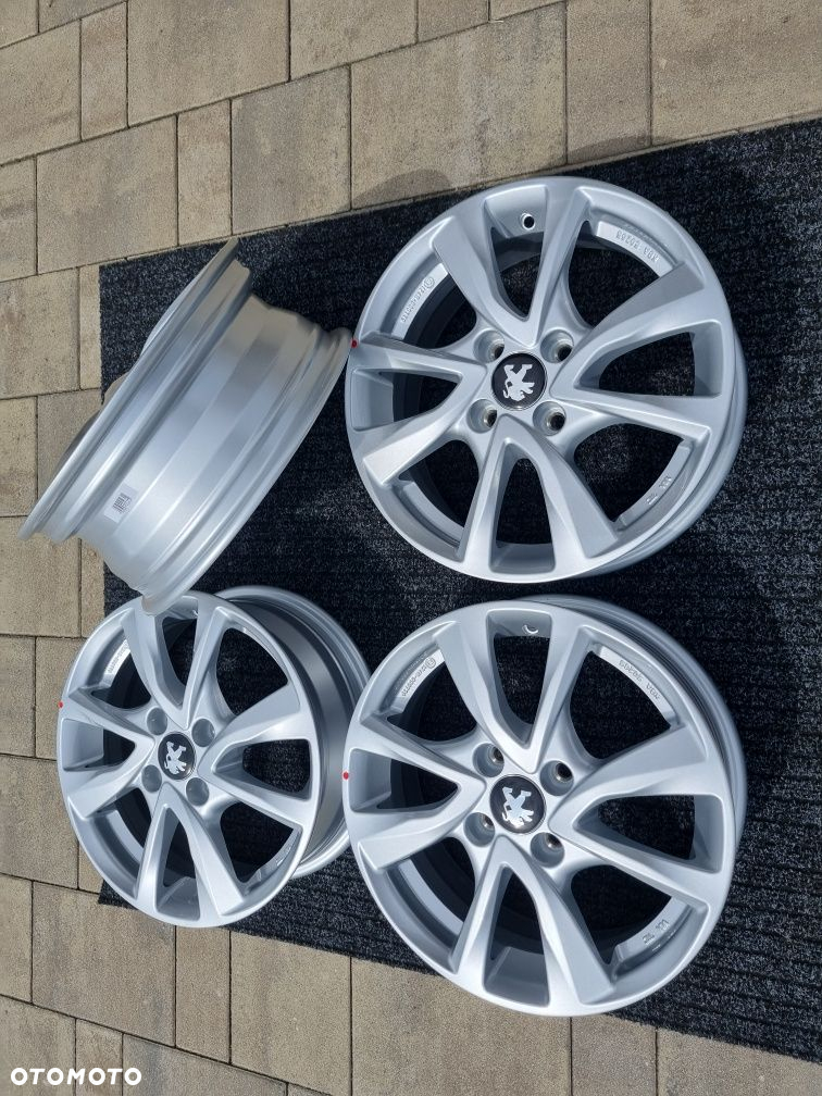 Peugeot 107 15" felgi alumniowe 4x100 alufelgi czarny połysk - 6