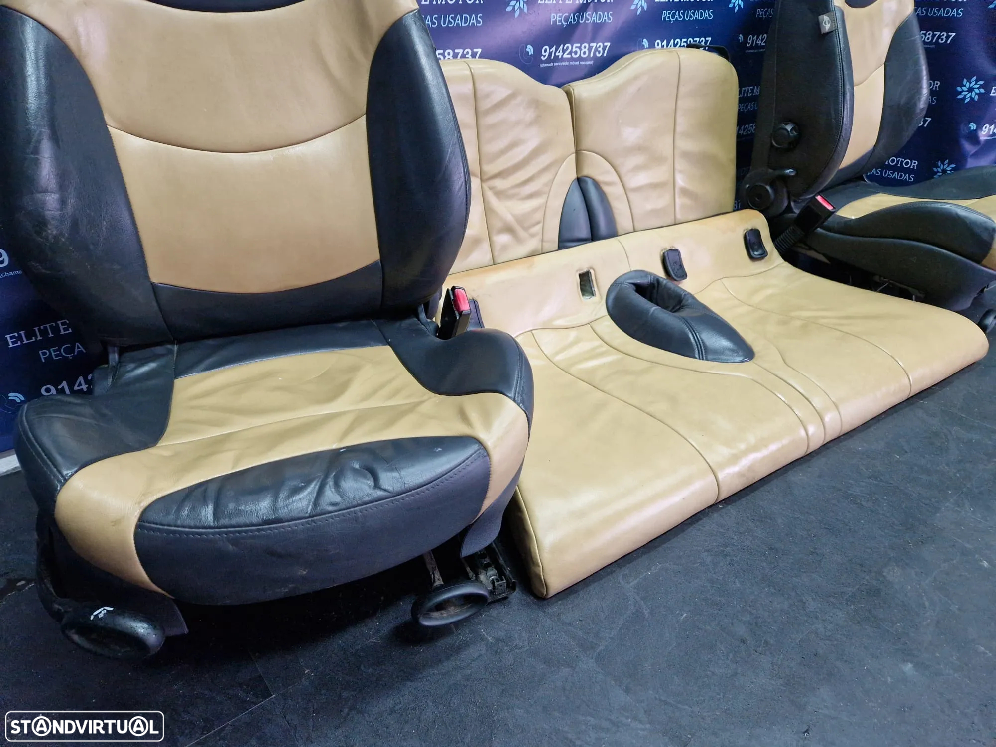 Jogo de bancos usados MINI CABRIO ONE COOPER R52 R53 R50 PELE DESCAPOTAVEL - 9