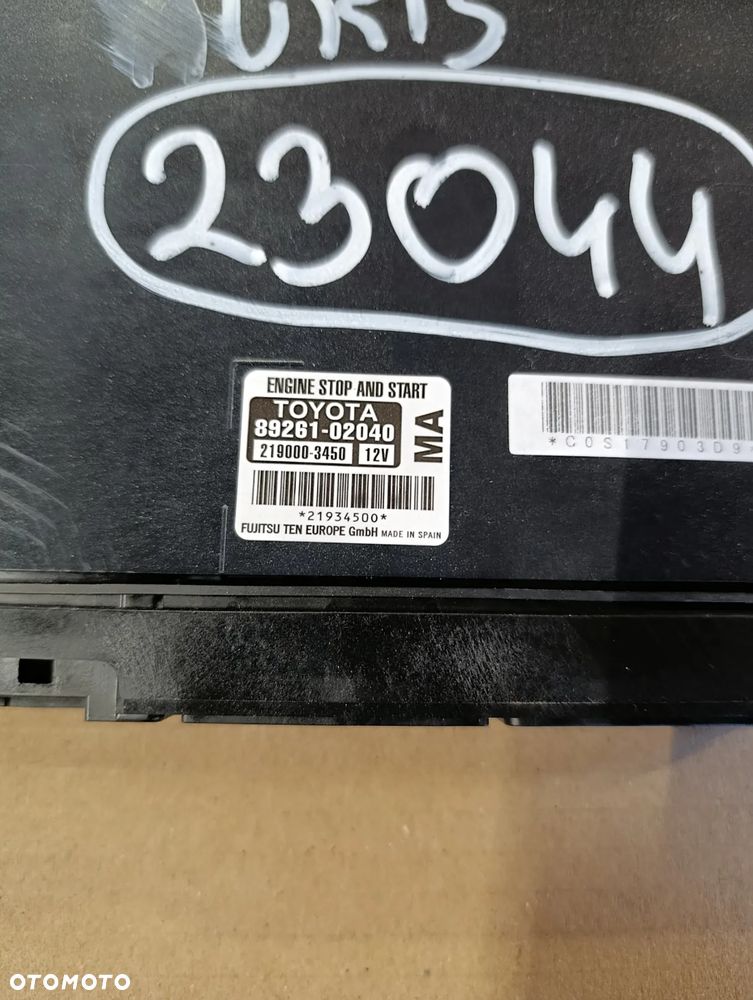 TOYOTA AURIS II 2 MODUŁ STEROWNIK START STOP 89261-02040 - 2