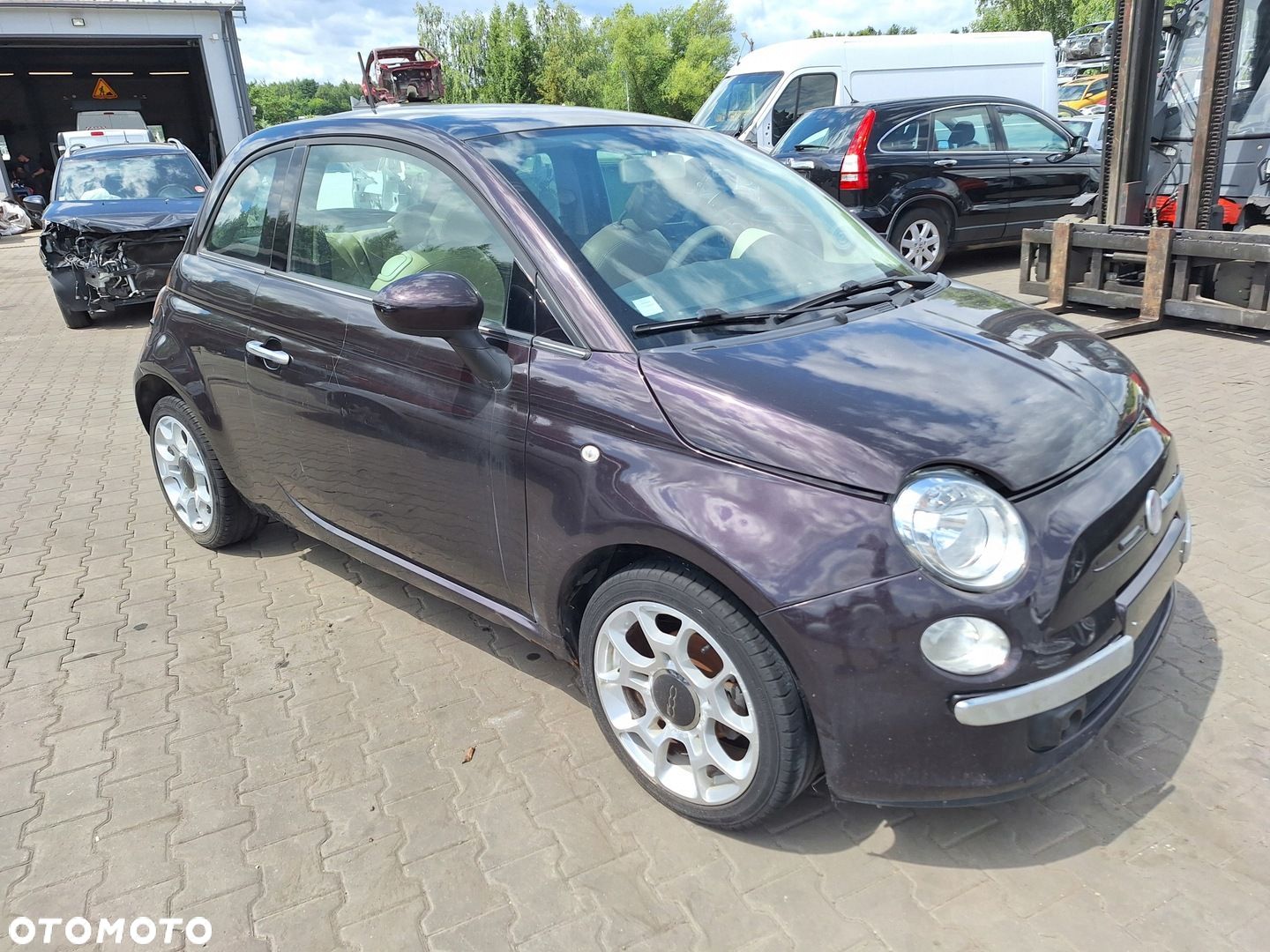 FIAT 500 312 PURPLE MET.VR. PASAŻERA DRZWI PRAWE 528/B - 1
