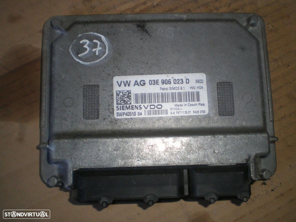 Centralina 03E906023D SEAT IBIZA 2007 1,2 12V 64 SIEMENS VW POLO 4 9N FASE 2 2006 1.2 64CV 5P CINZA - 1