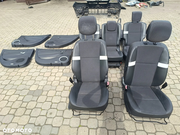 Fotel fotele boczki tapicerka Renault  Scenic III PÓŁ SKÓRA czarna