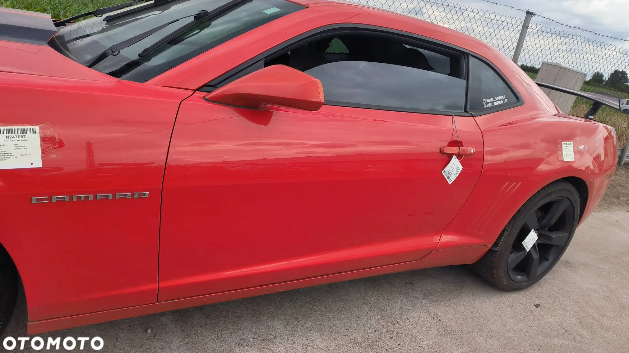 Drzwi prawe/ lewe kompletne bez lusterka Chevrolet Camaro Coupe RS 3.6 V6 2011 - 2
