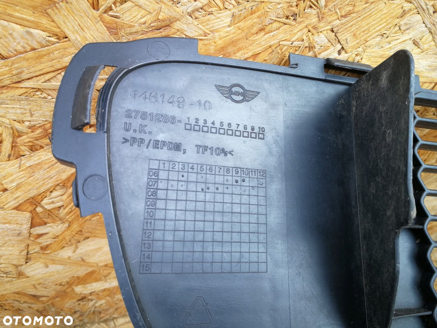 MINI COOPER S R56 R57 06- ATRAPA KRATKA DOLNA GRILL ZDERZAKA PRZÓD 2751286 - 8