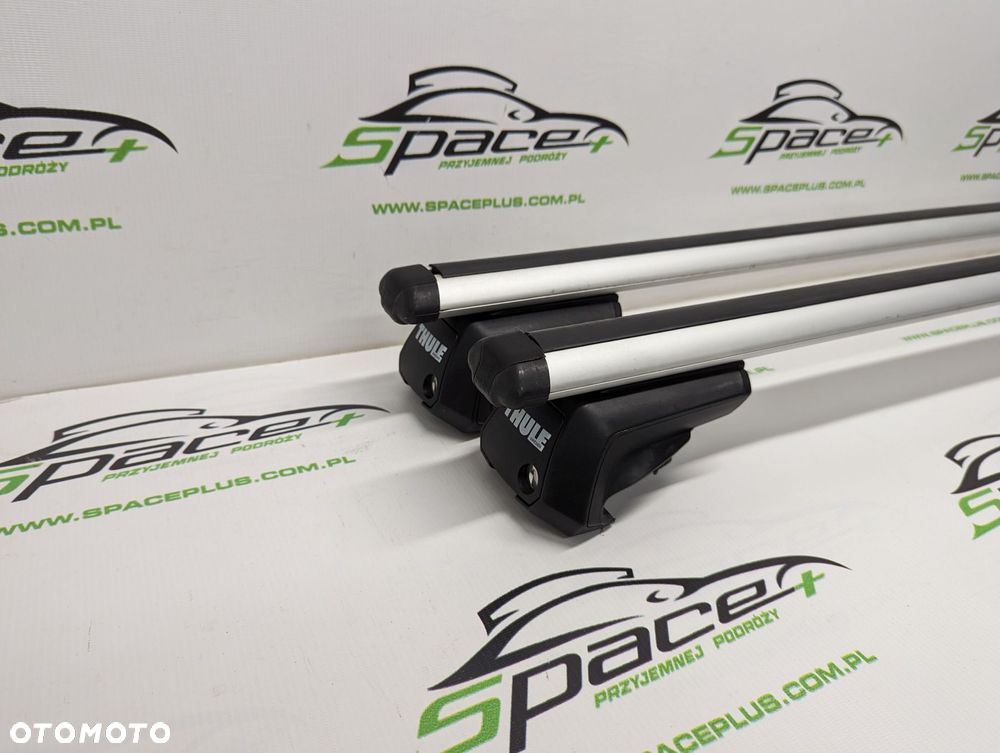 Bagażnik dachowy Thule: belki 861 + Stopy 7104 Na otwarte relingi - 2