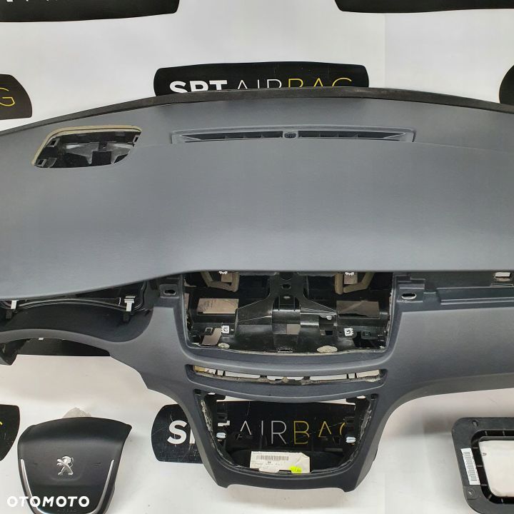 PEUGEOT 508 DESKA ROZDZIELCZA KONSOLA KOKPIT PULPIT PODUSZKI AIRBAG AIR BAG PASY KIT SET - 3