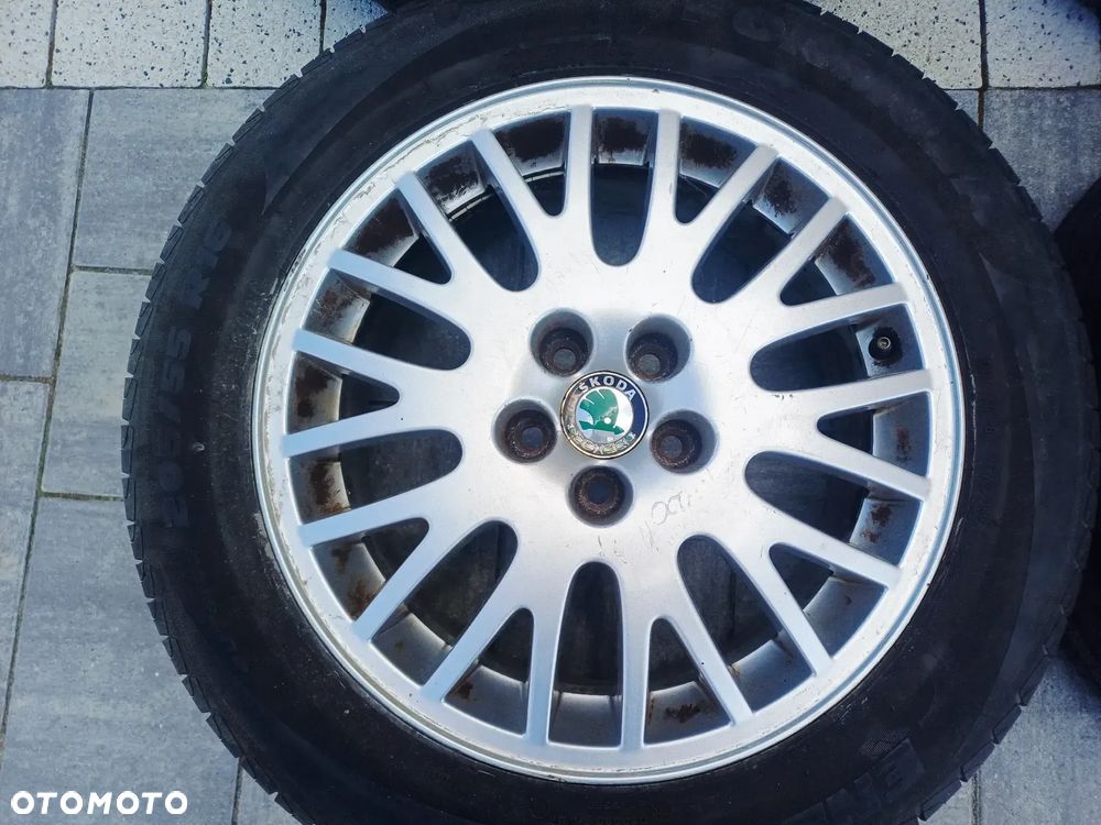 FELGI Z OPONAMI KOŁA ALUMINIOWE SKODA OCTAVIA I R16 5X100 ET42 57,1 mm OPONY FORMULA R16 205/55 LATO NR14 - 3