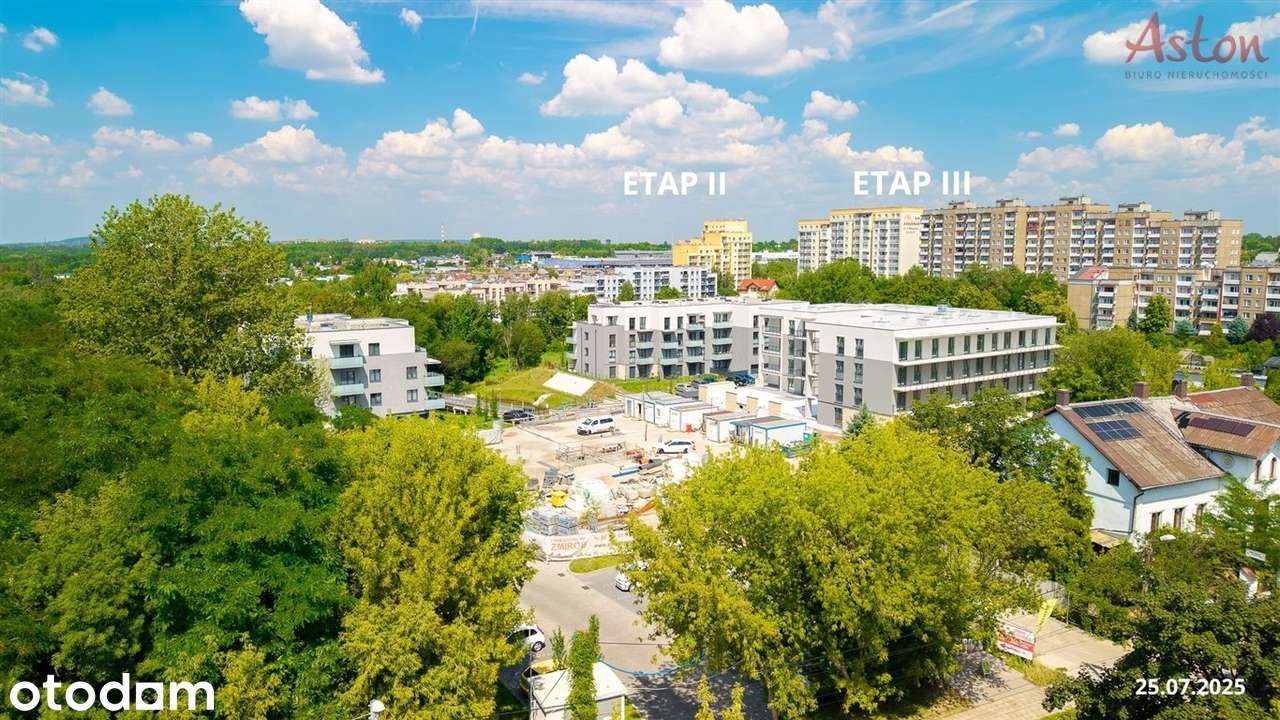 Gotowe 74m ² z tarasem, pośród zieleni