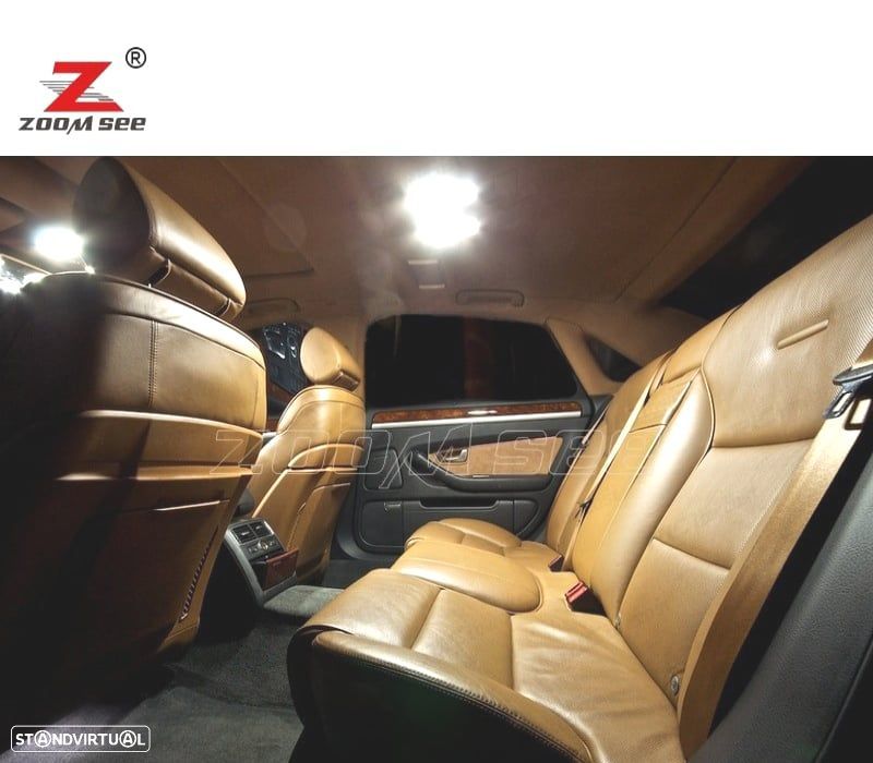 KIT COMPLETO DE 23 LÂMPADAS LED INTERIOR PARA AUDI A8 S8 D3 QUATTRO 2003 -2009 - 3