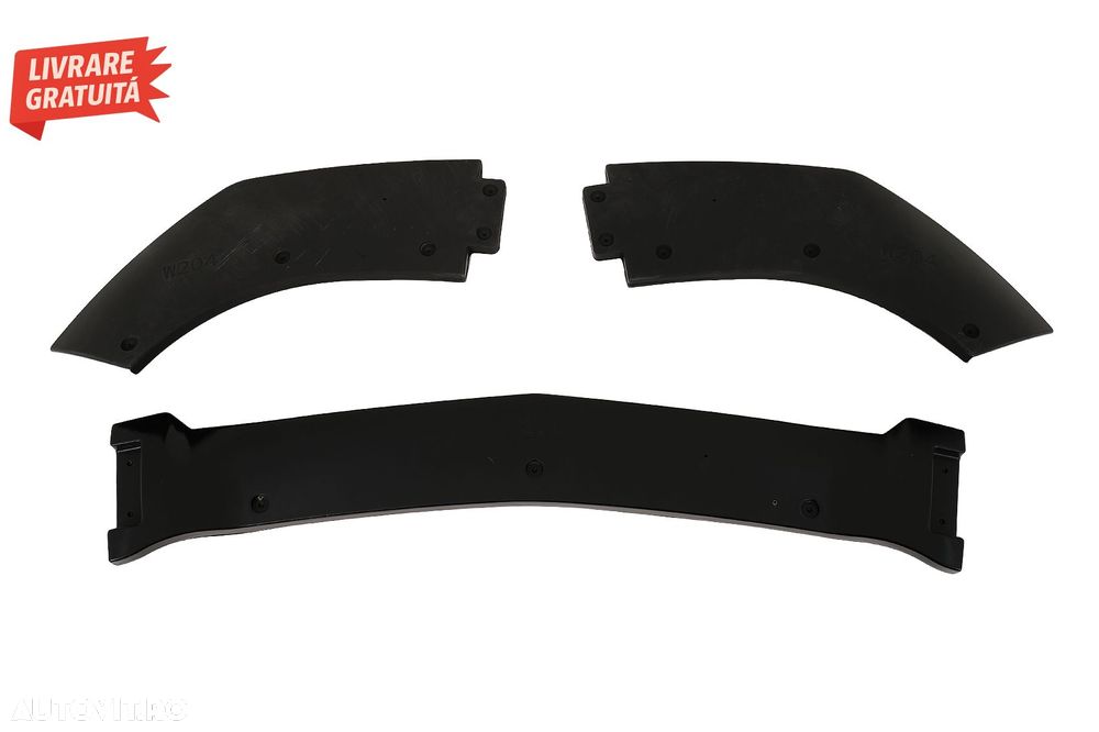 Prelungire Bara Fata Mercedes C-Class W204 S204 C204 Facelift (2011-2015) Negru Lu- livrare gratuita - 7