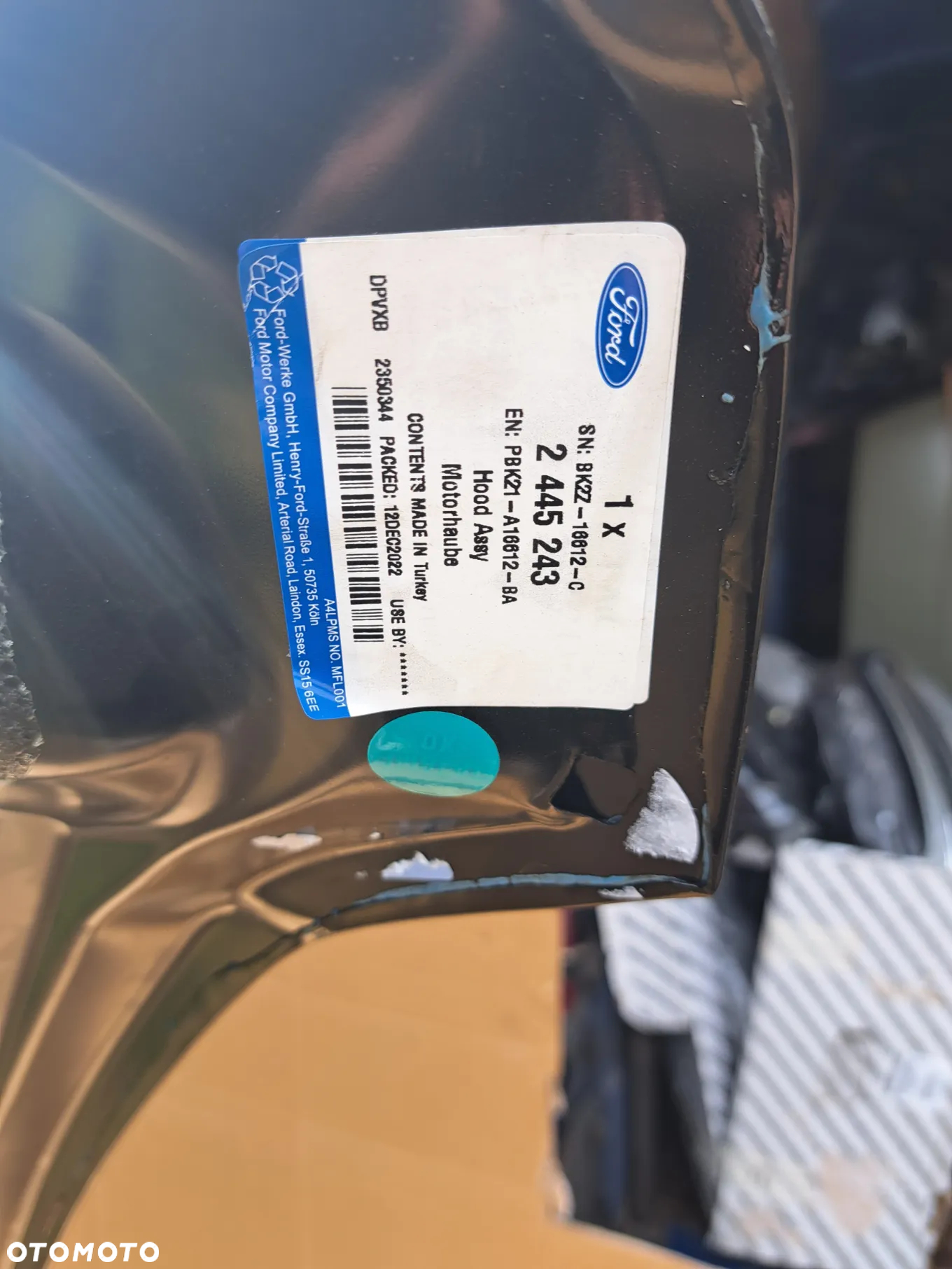 Maska Ford Transit Tourneo Custom I PBK21-A16612-BA 2445243 Pokrywa silnika Ford Transit Tourneo Custom I 2012 2013 2014 2015 2016 2017 - 21