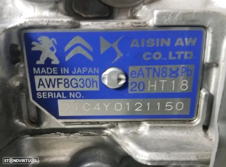 Caixa Velocidades Automática Peugeot 3008 308 508 1.6Thp 225Cv Ref.20HT18 - 2