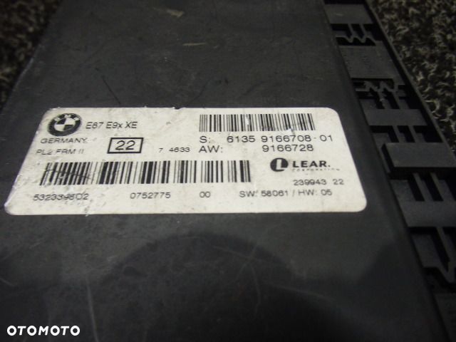 BMW E87 E90 E91 E92 E93 MODUŁ STEROWNIK ŚWIATEŁ 9166708 RAF-AUTO CZĘŚCI BMW - 3