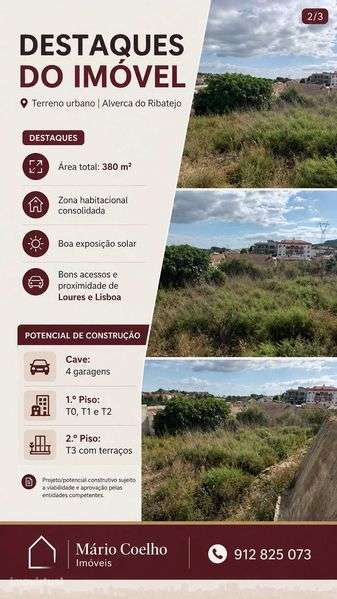 TERRENO URBANO EM ALVERCA – PROJETO PARA PRÉDIO - Grande imagem: 2/12