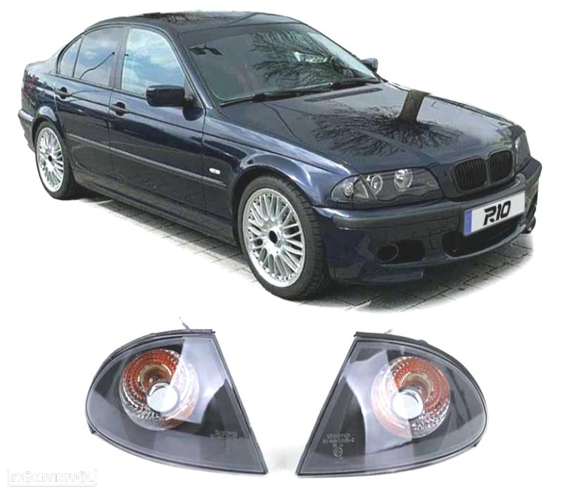PISCAS FRONTAIS BMW E46 98-01 BLACK PRETO - 3