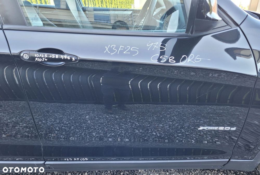 DRZWI PRAWY PRZÓD PRZEDNIE BMW X3 F25 475 BLACK SAPPHIRE ORG LAKIER C58 - 1
