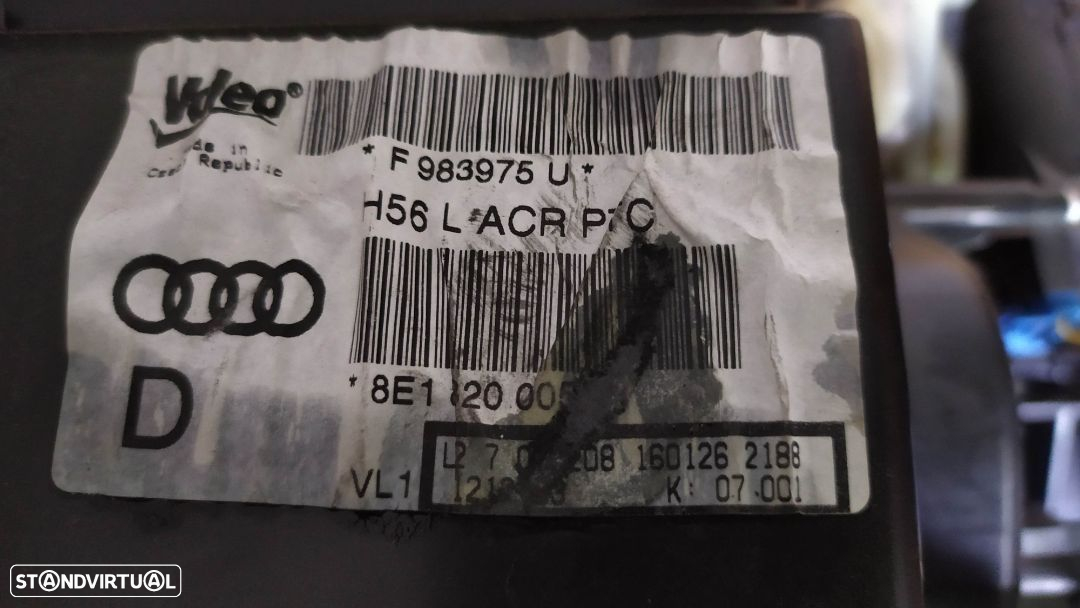 CAIXA DA SOFAGEM VENTILAÇÃO AUDI A4 B6 B7 8E0820005 - 2