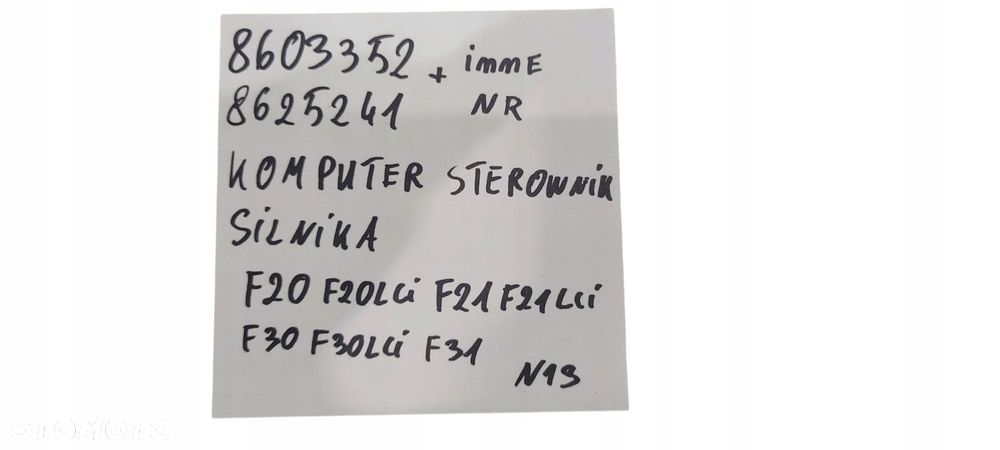 Bmw F20 F21 F30 Lci Komputer Sterownik Silnika N13 Dme 8603352 - 4