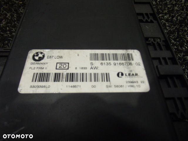 BMW E81 E87 LCI LIFT MODUŁ STEROWNIK ŚWIATEŁ 9166706 RAF-AUTO CZĘŚCI BMW - 3