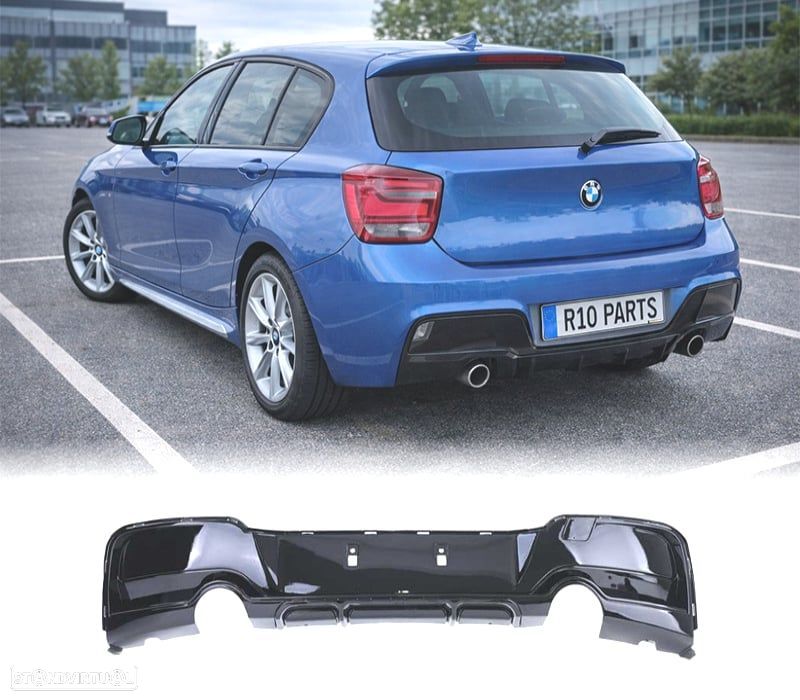 DIFUSOR BMW F20 F21 11-15 PRETO BRILHANTE LOOK M PERFORMANCE O---O - 1