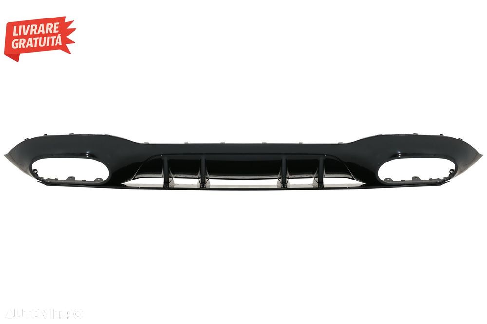 Difuzor Bara Spate cu Evacuari Negre si Capace Oglinzi Mercedes A-Class V177 Sedan- livrare gratuita - 2